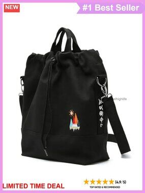 Canvas Crossbody Bag Tote Handbag Slouchy Shoulder Bag